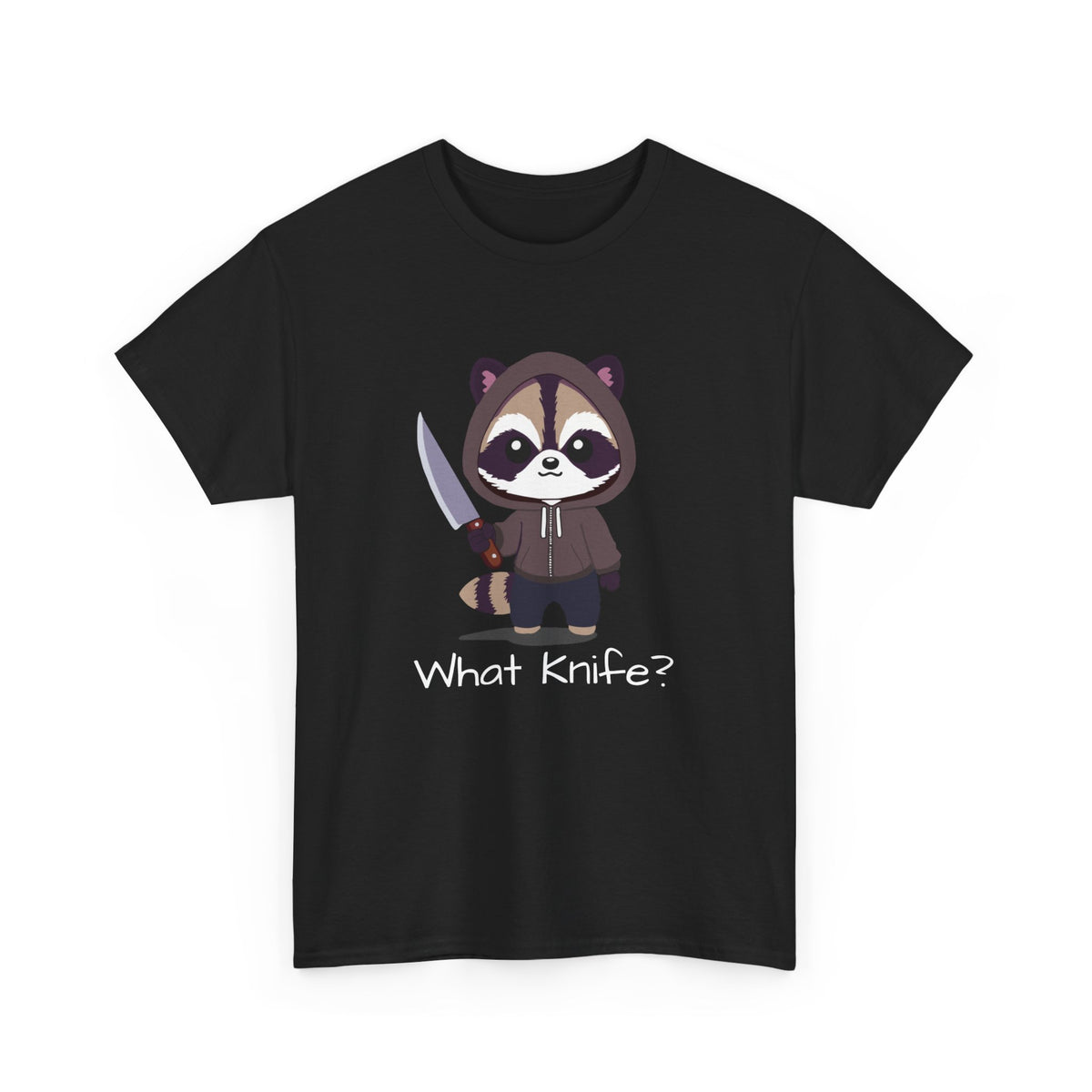 Hooded Raccoon Knife Shirt
