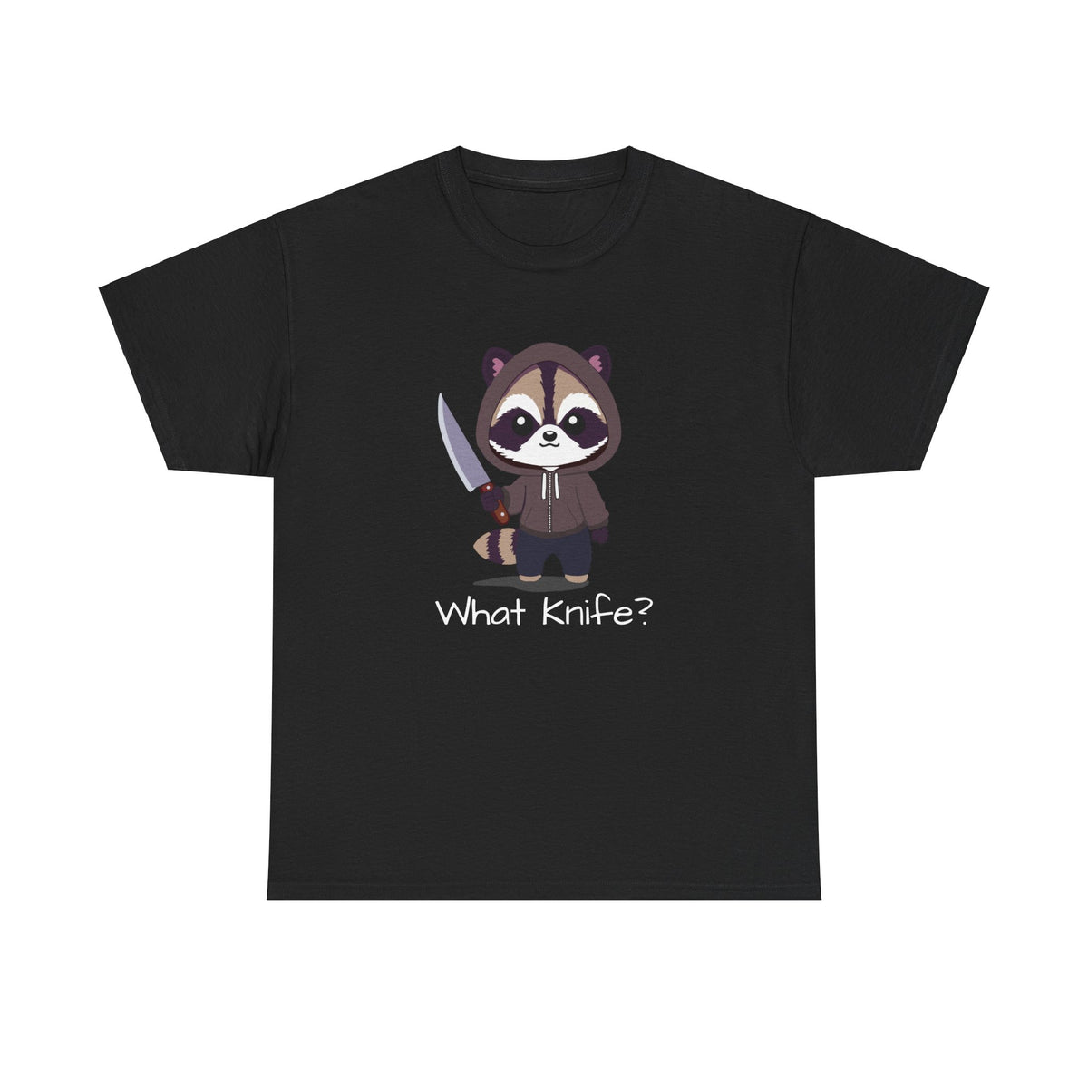 Hooded Raccoon Knife Shirt