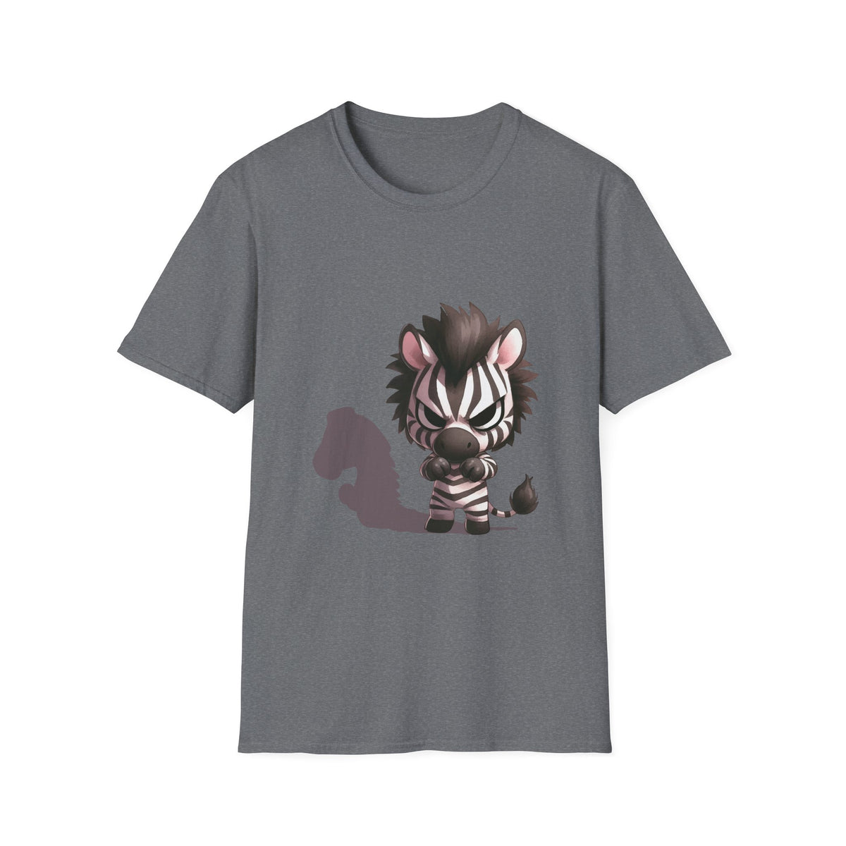 Shadowy Zebra Unisex Softstyle T-Shirt - Fun Graphic Tee for Animal Lovers