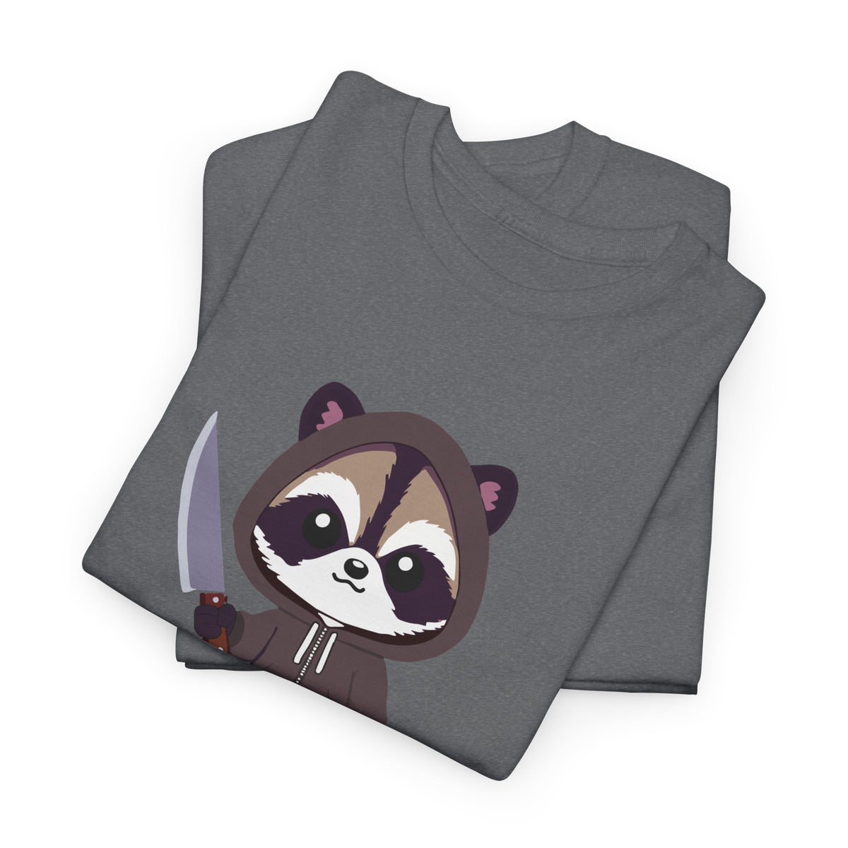 Hooded Raccoon Knife Shirt
