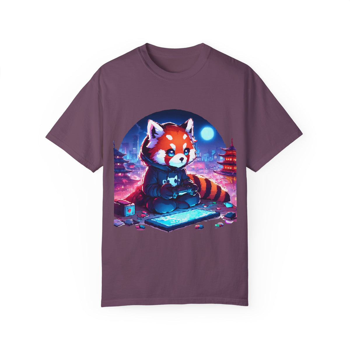 Red Panda Gamer T-Shirt - Cute & Funny Gaming Apparel