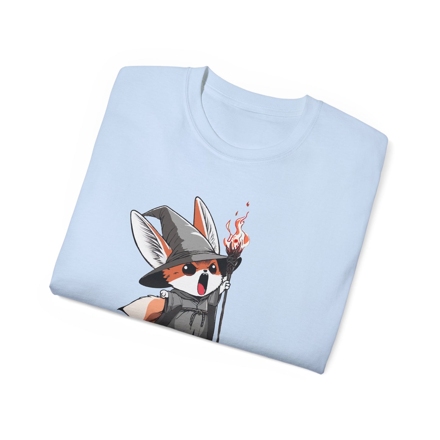 Whimsical Fox Wizard Tee: Cozy Gift for Animal Lovers, Cute T-shirt for Kids and Adults, Fantasy Merch, Gift for Halloween