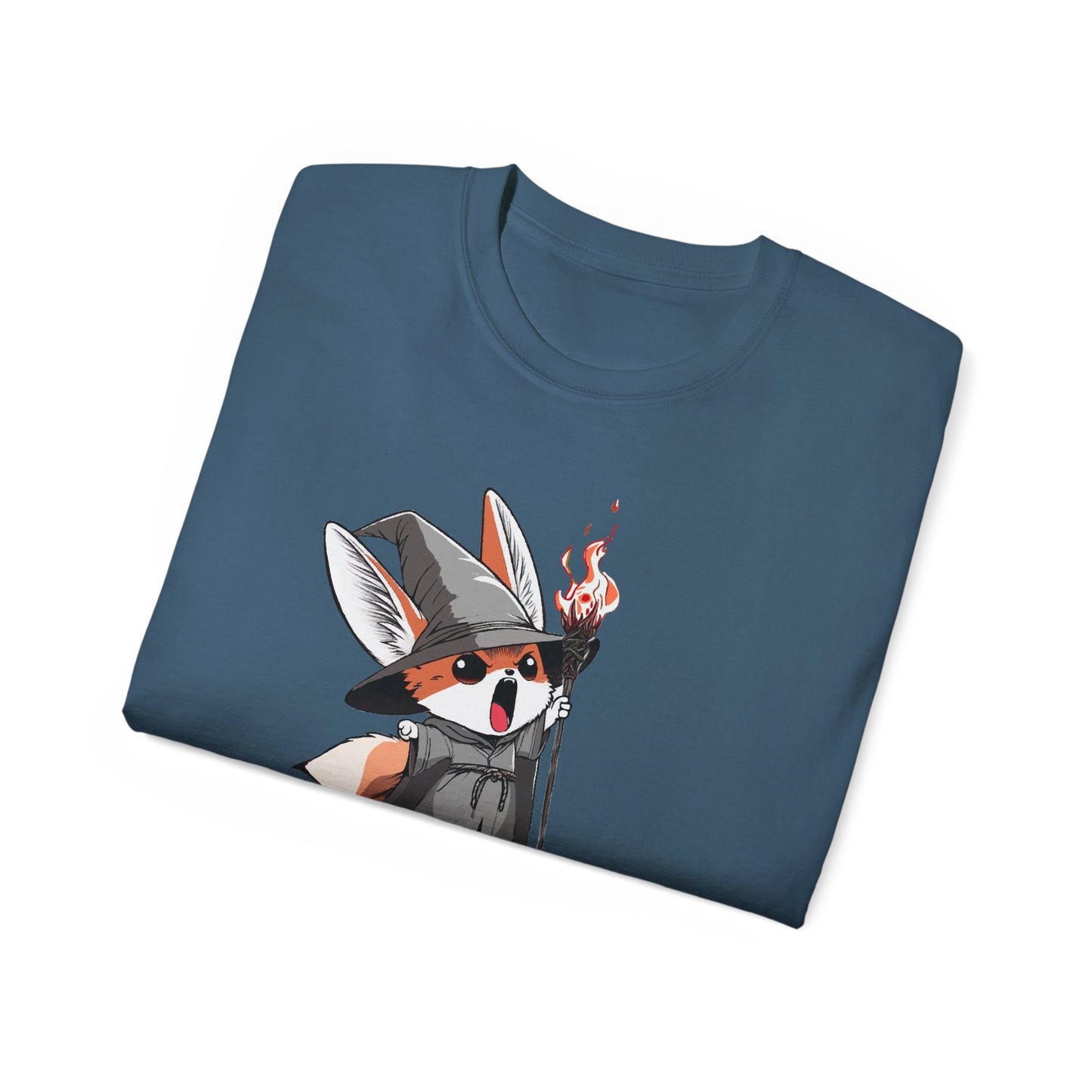 Whimsical Fox Wizard Tee: Cozy Gift for Animal Lovers, Cute T-shirt for Kids and Adults, Fantasy Merch, Gift for Halloween