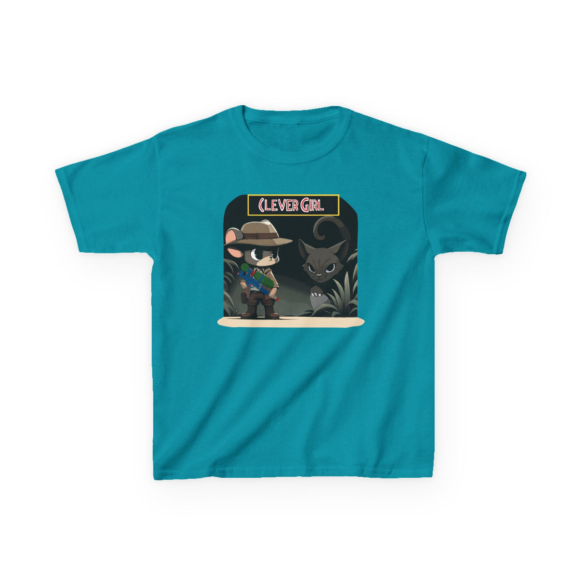 Clever Girl Kids Tee, Fun Graphic T-Shirt for Children, Adventure Shirt, Birthday Gift for Kids, Cute Animal Tee