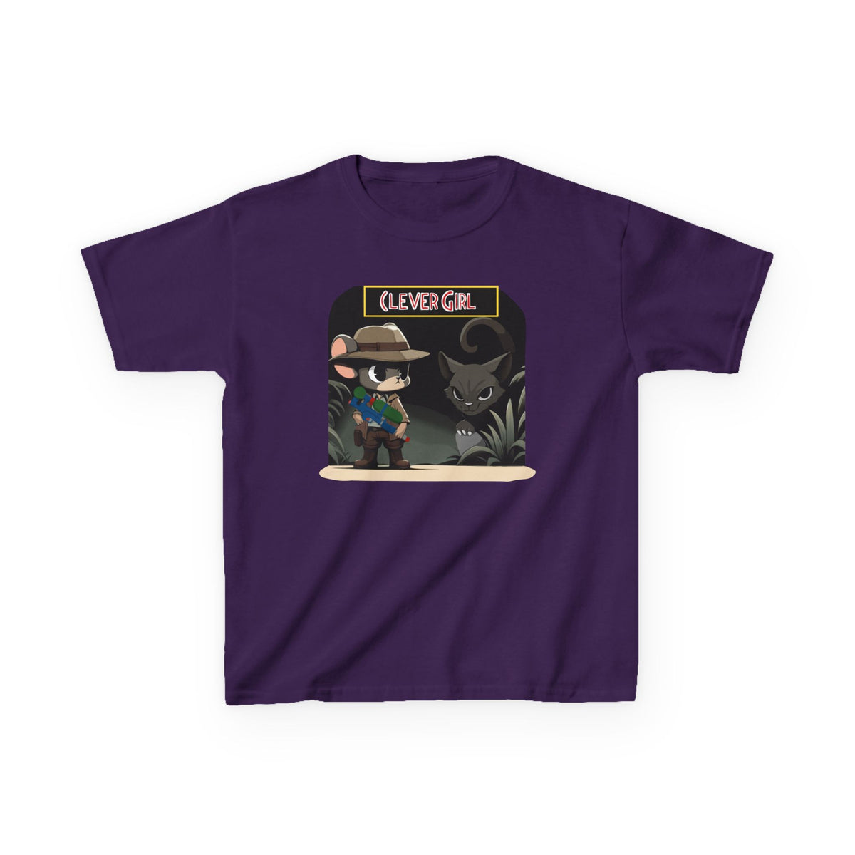 Clever Girl Kids Tee, Fun Graphic T-Shirt for Children, Adventure Shirt, Birthday Gift for Kids, Cute Animal Tee