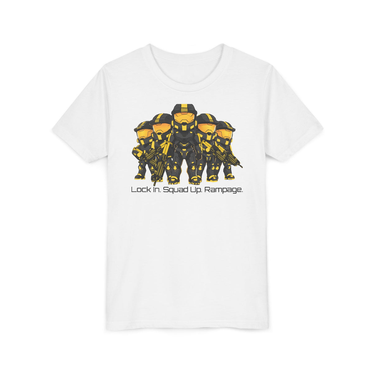 Youth Short Sleeve Tee - Lock In, Squad Up, Rampage Graphic T-Shirt for Gamers