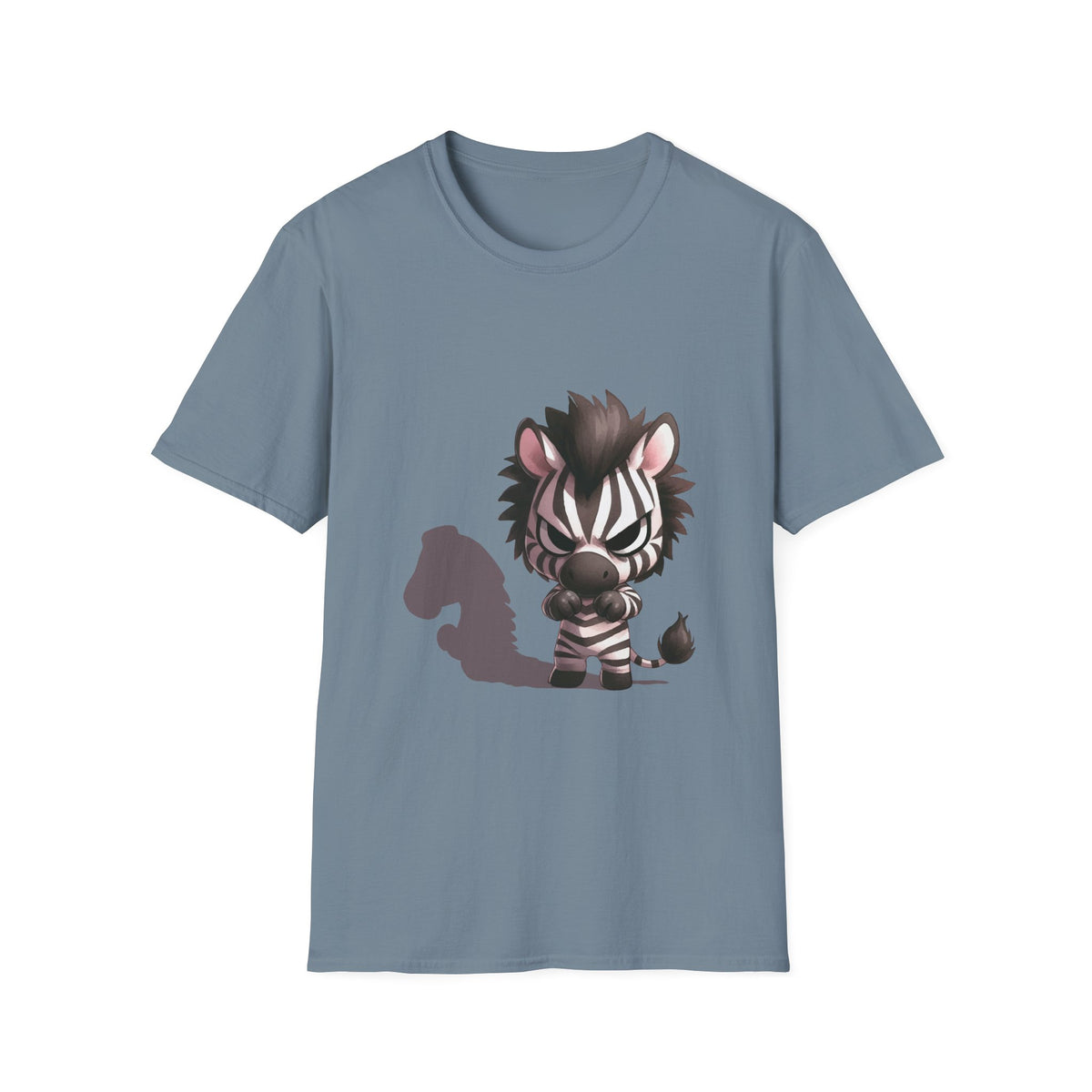 Shadowy Zebra Unisex Softstyle T-Shirt - Fun Graphic Tee for Animal Lovers
