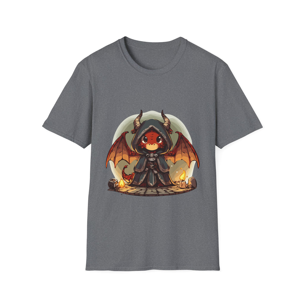 Hooded Dragon Demon Unisex Softstyle T-Shirt