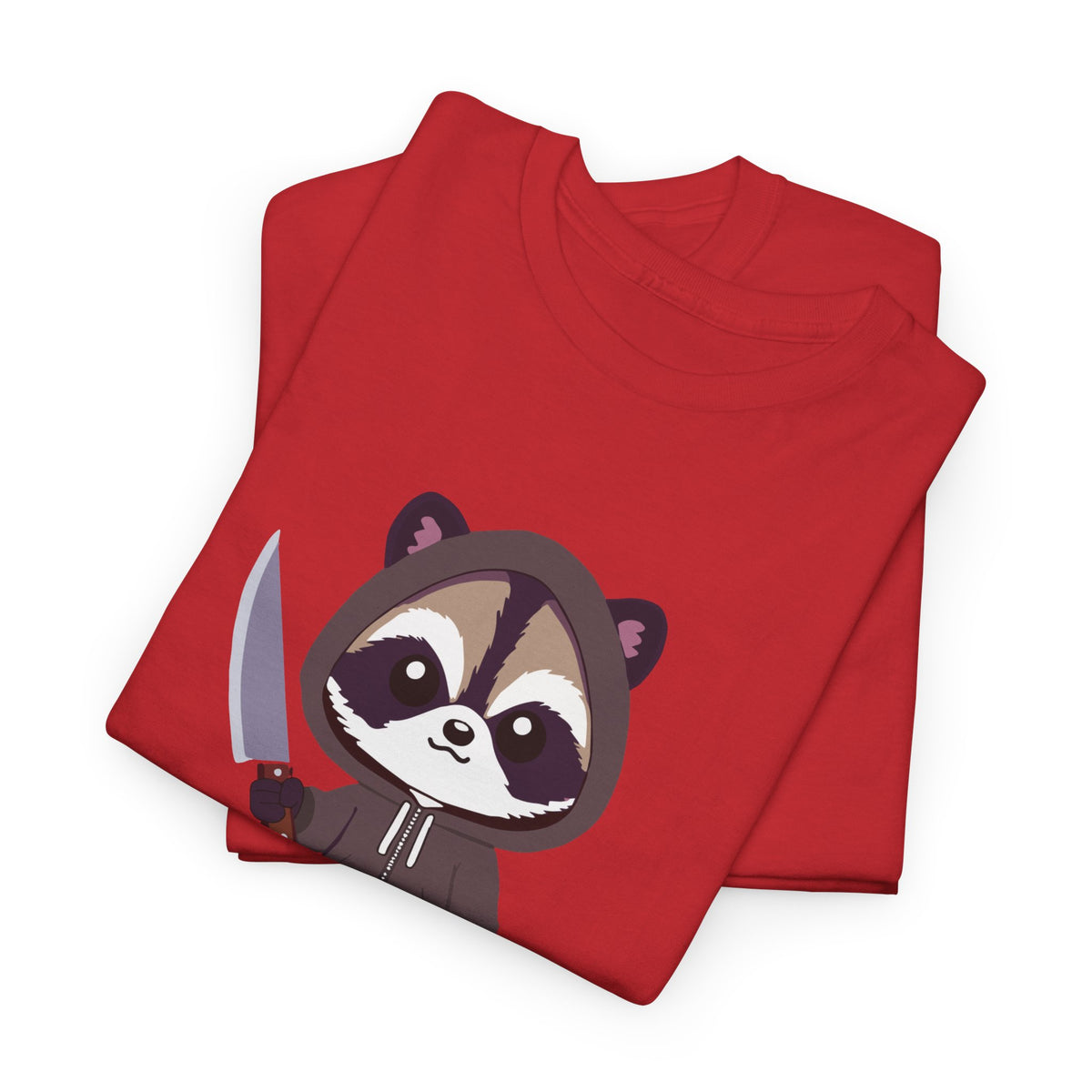 Hooded Raccoon Knife Shirt