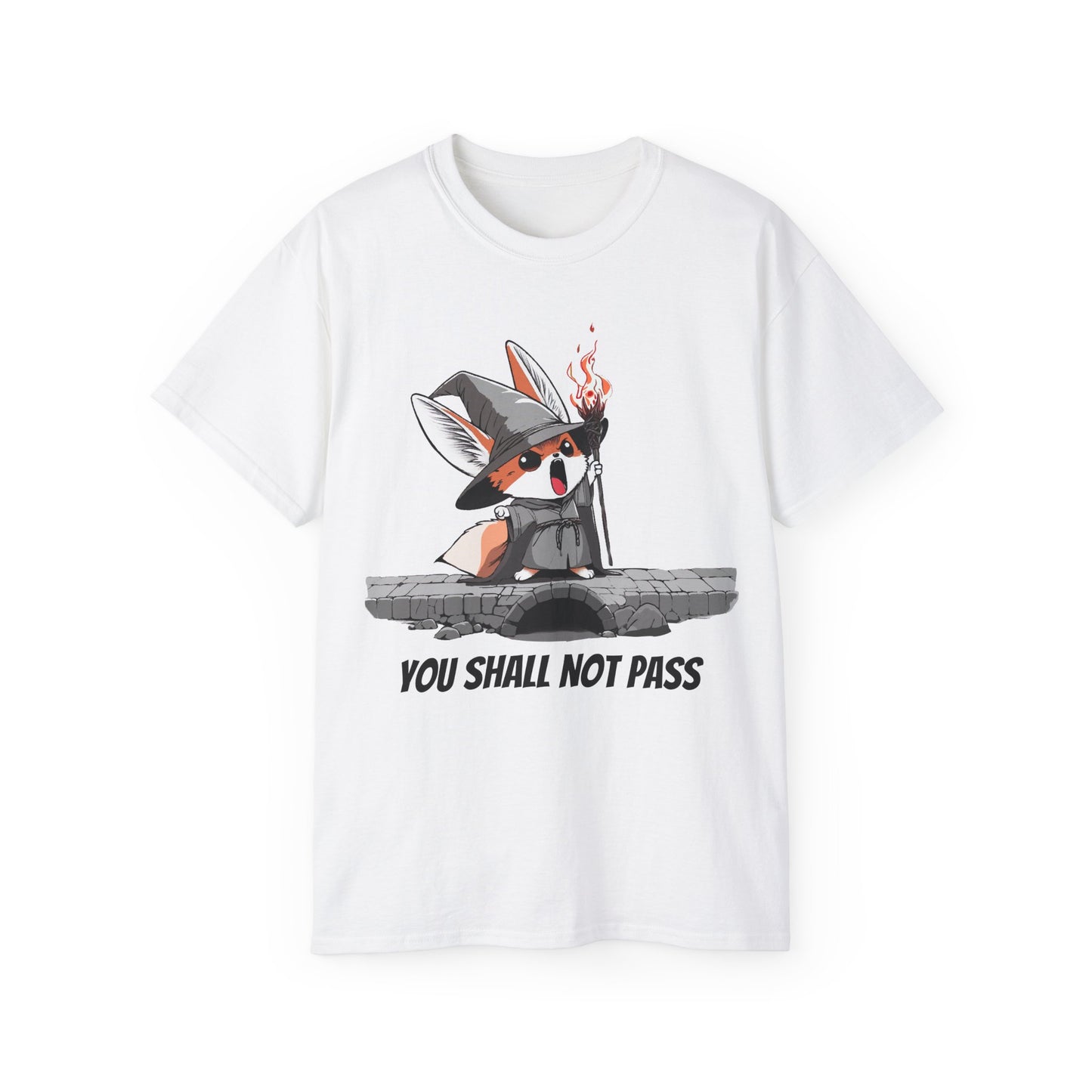 Whimsical Fox Wizard Tee: Cozy Gift for Animal Lovers, Cute T-shirt for Kids and Adults, Fantasy Merch, Gift for Halloween