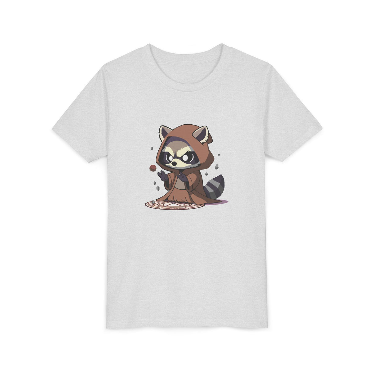 Raccoon Hoodie Youth Short Sleeve Tee - Perfect for Playtime and Parties