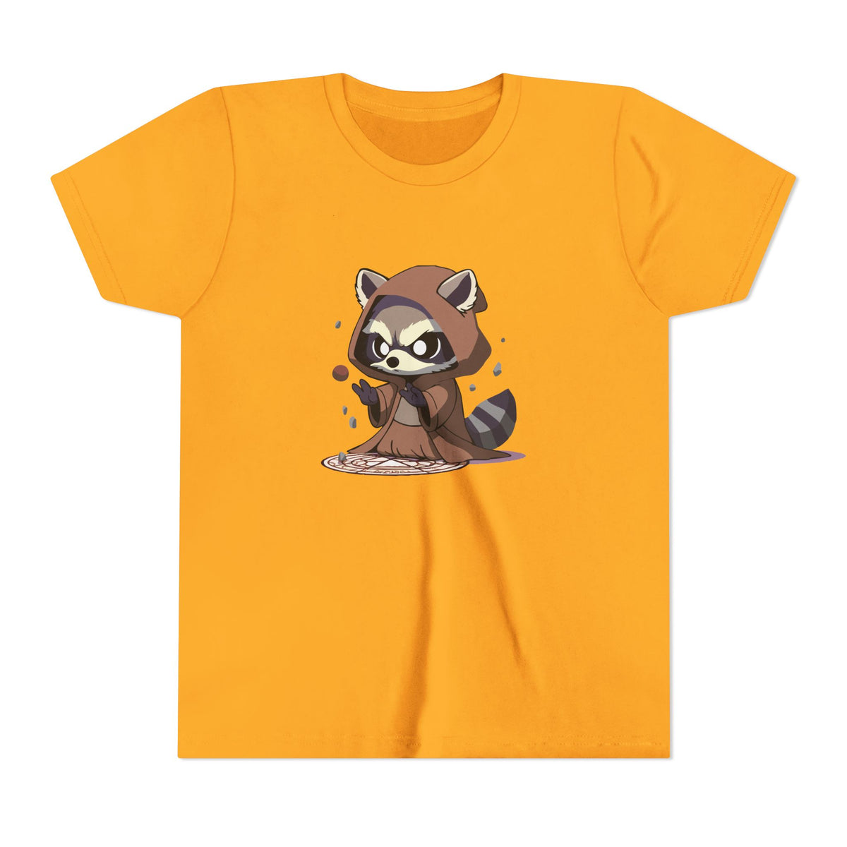 Raccoon Hoodie Youth Short Sleeve Tee - Perfect for Playtime and Parties
