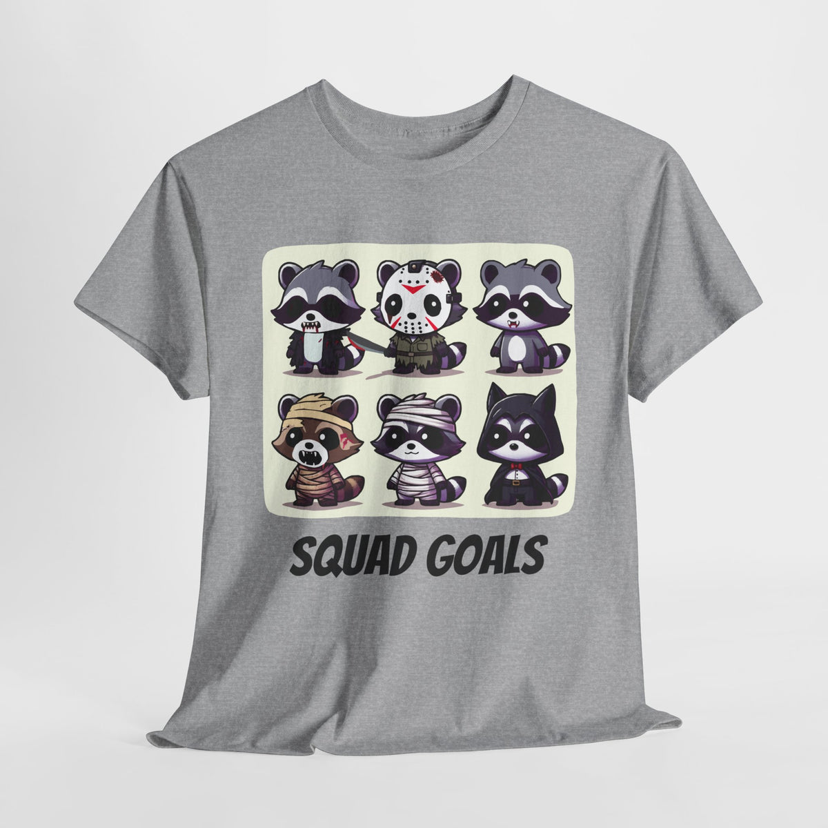 Halloween Raccoon Squad Goals T-Shirt - Cute, Spooky, Fun
