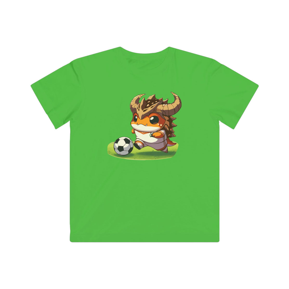 Personalized Kids Soccer T-Shirt with Cute Horned Toad Design