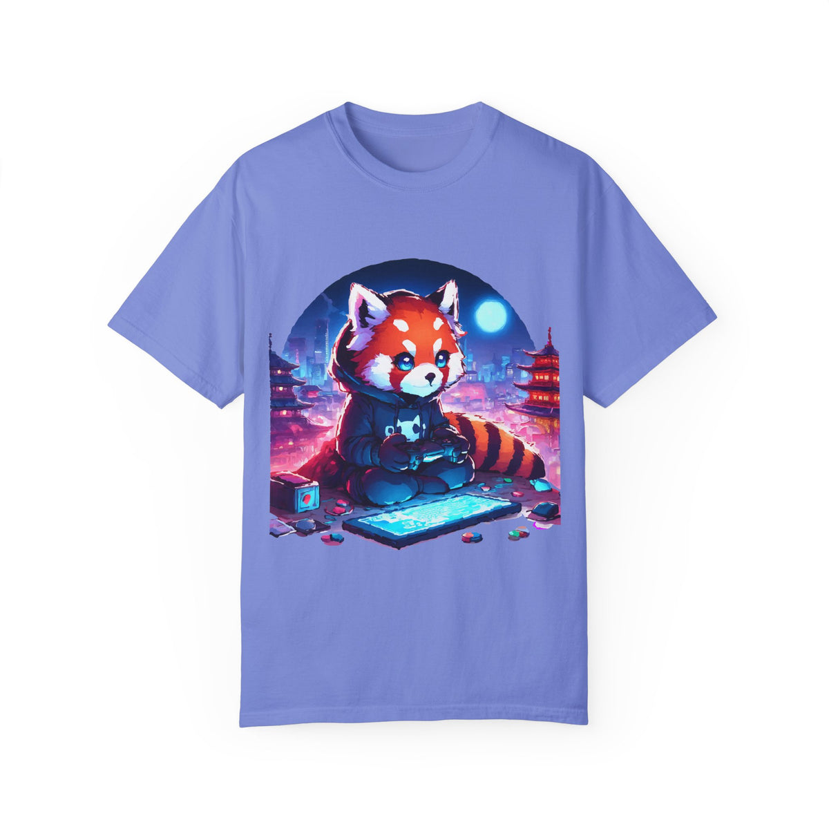 Red Panda Gamer T-Shirt - Cute & Funny Gaming Apparel