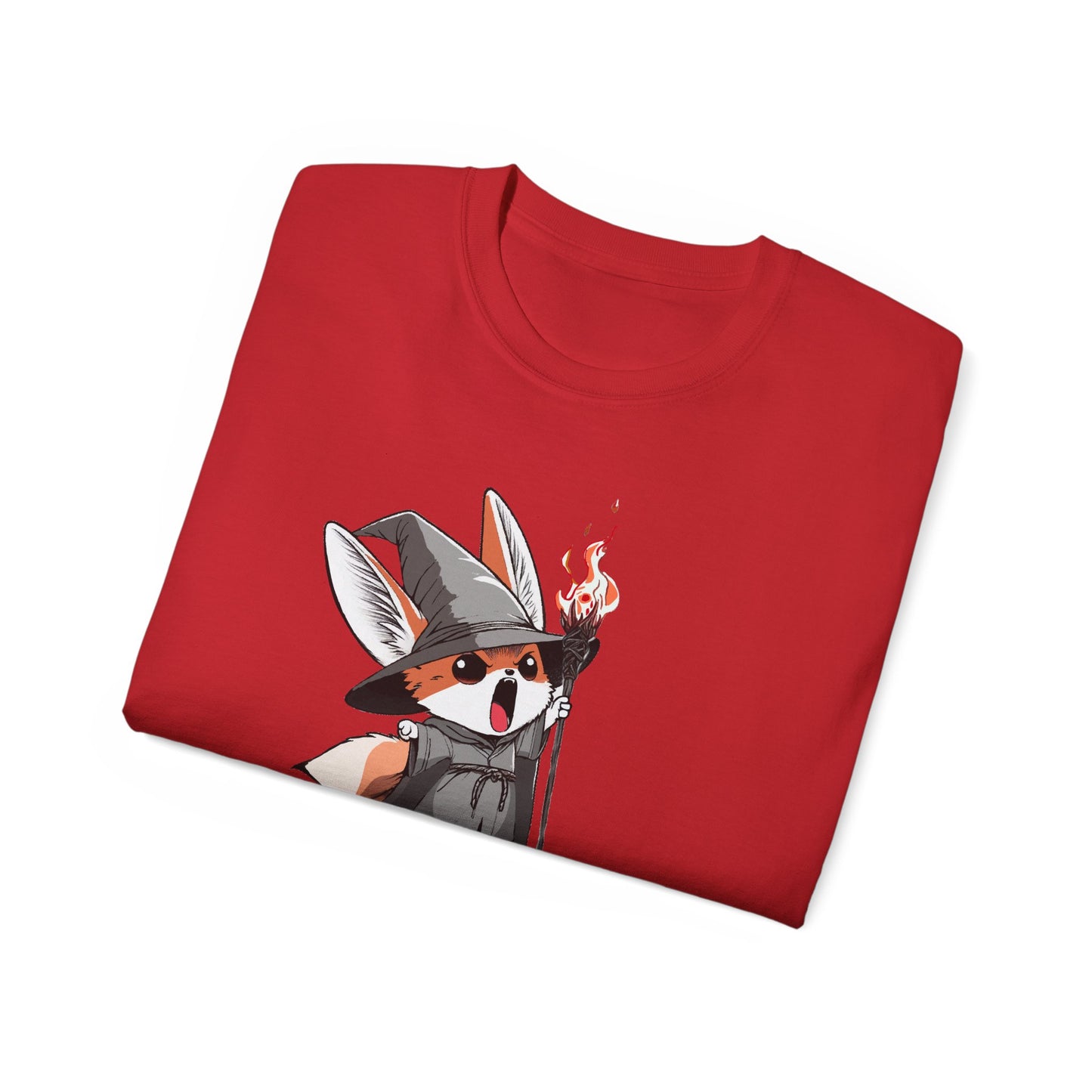 Whimsical Fox Wizard Tee: Cozy Gift for Animal Lovers, Cute T-shirt for Kids and Adults, Fantasy Merch, Gift for Halloween