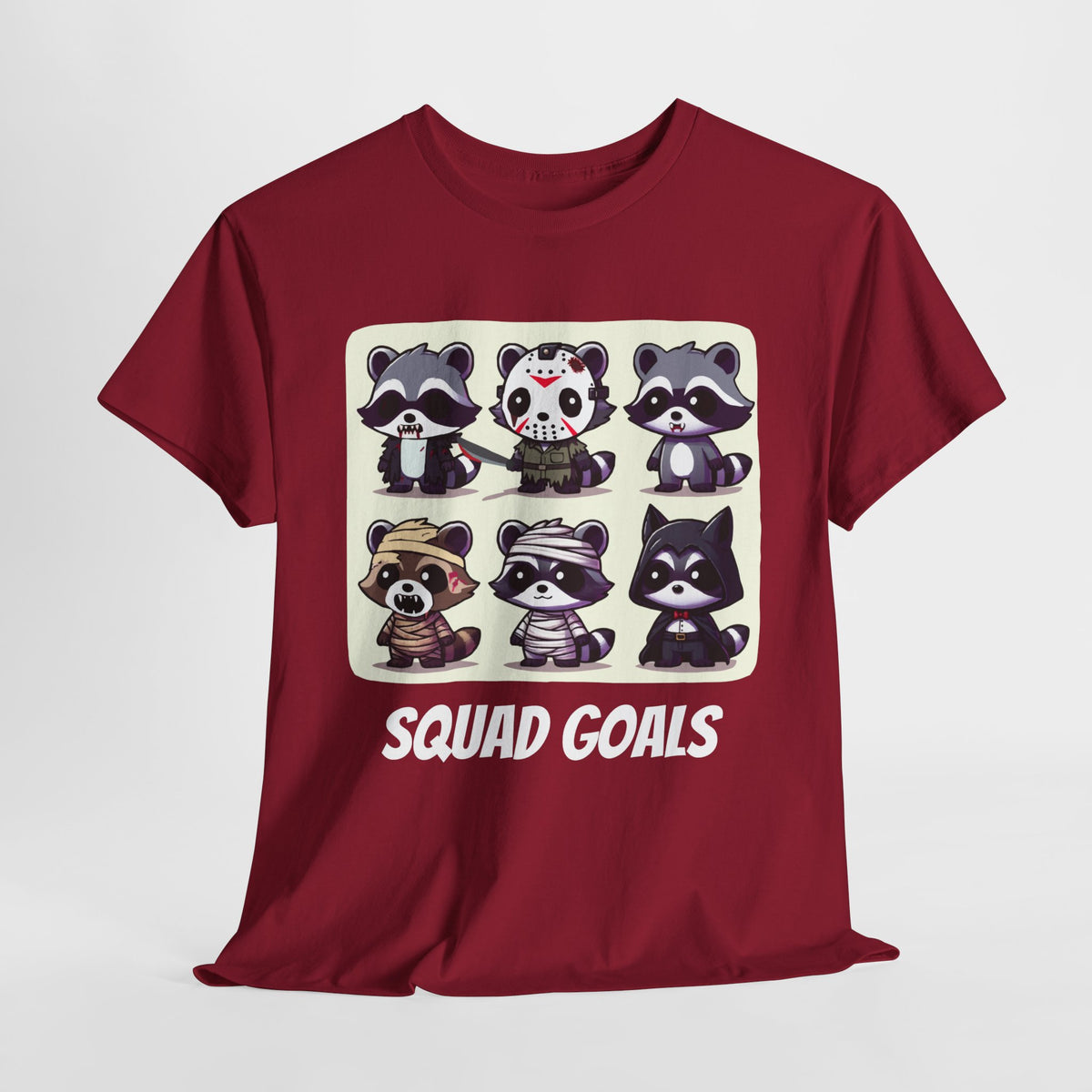 Halloween Raccoon Squad Goals T-Shirt - Cute, Spooky, Fun