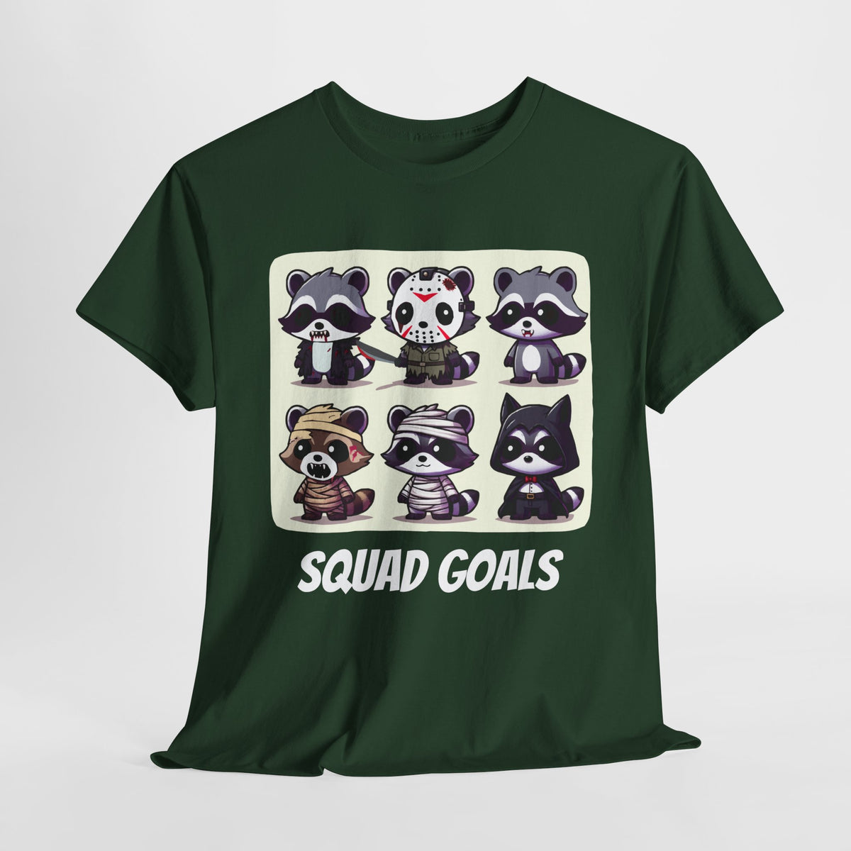 Halloween Raccoon Squad Goals T-Shirt - Cute, Spooky, Fun