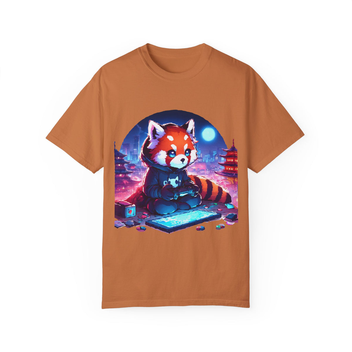 Red Panda Gamer T-Shirt - Cute & Funny Gaming Apparel