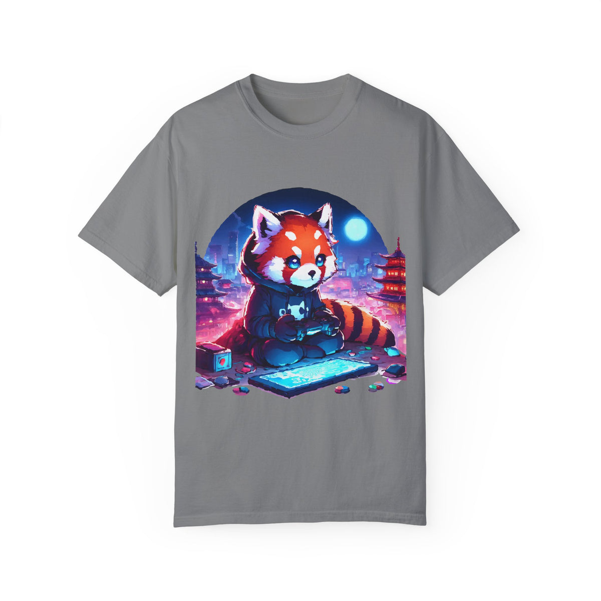 Red Panda Gamer T-Shirt - Cute & Funny Gaming Apparel