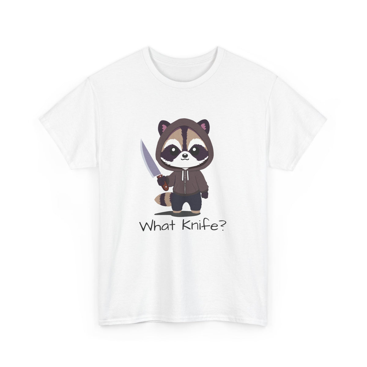 Hooded Raccoon Knife Shirt