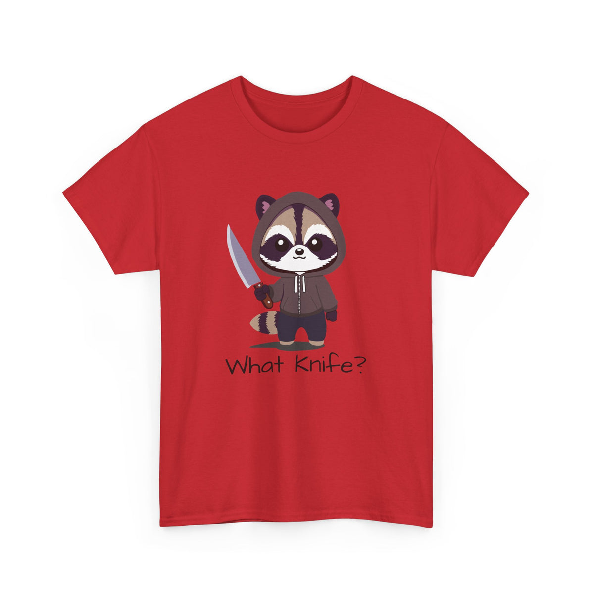 Hooded Raccoon Knife Shirt