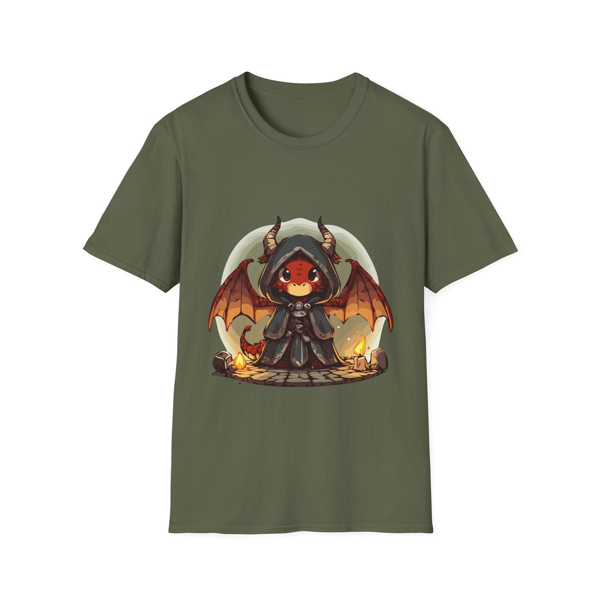 Hooded Dragon Demon Unisex Softstyle T-Shirt