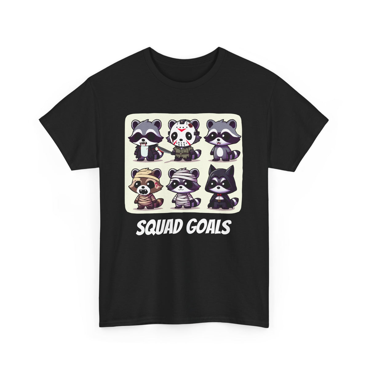 Halloween Raccoon Squad Goals T-Shirt - Cute, Spooky, Fun