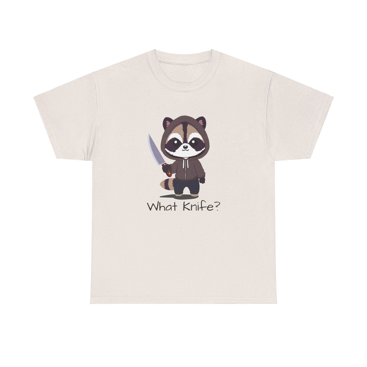 Hooded Raccoon Knife Shirt