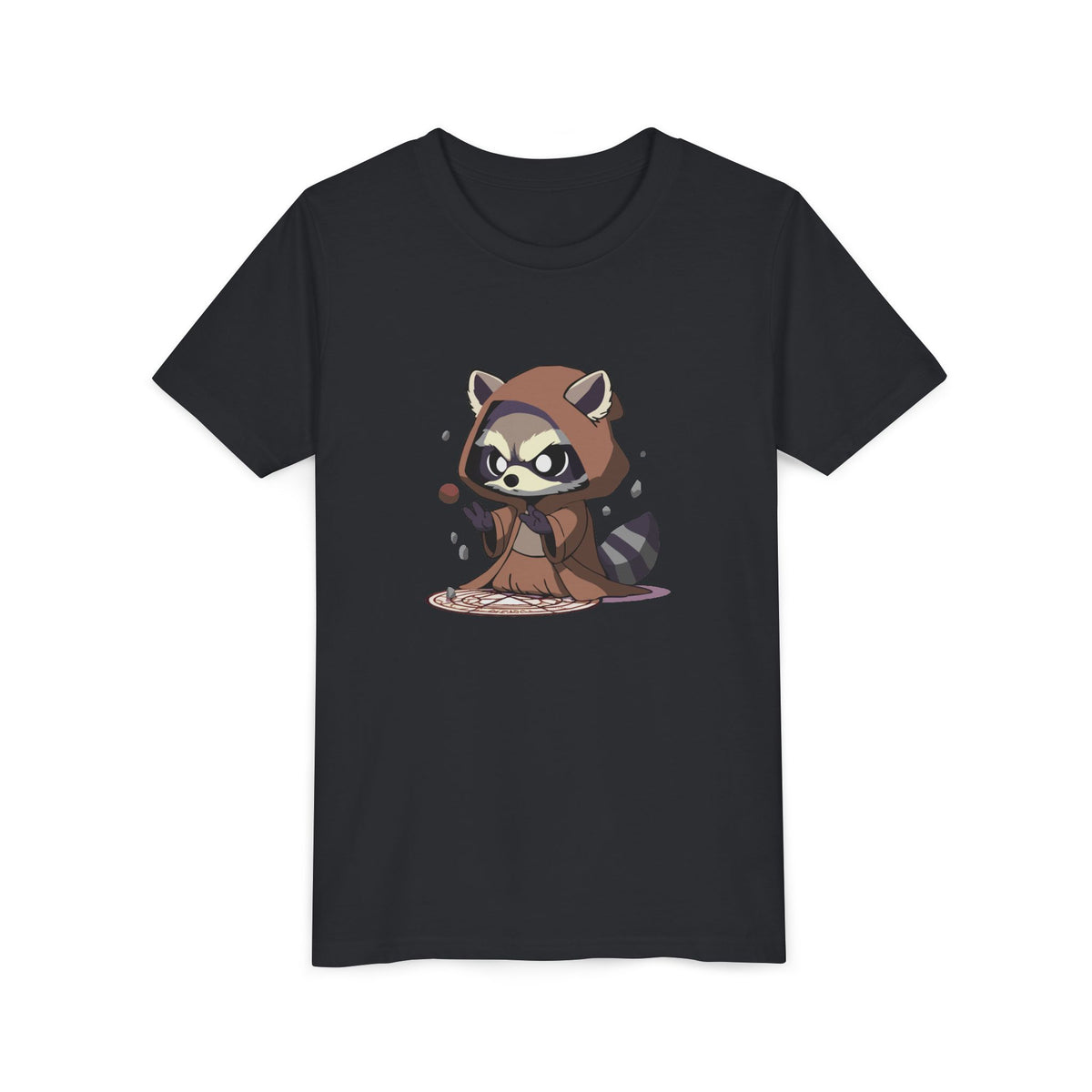 Raccoon Hoodie Youth Short Sleeve Tee - Perfect for Playtime and Parties