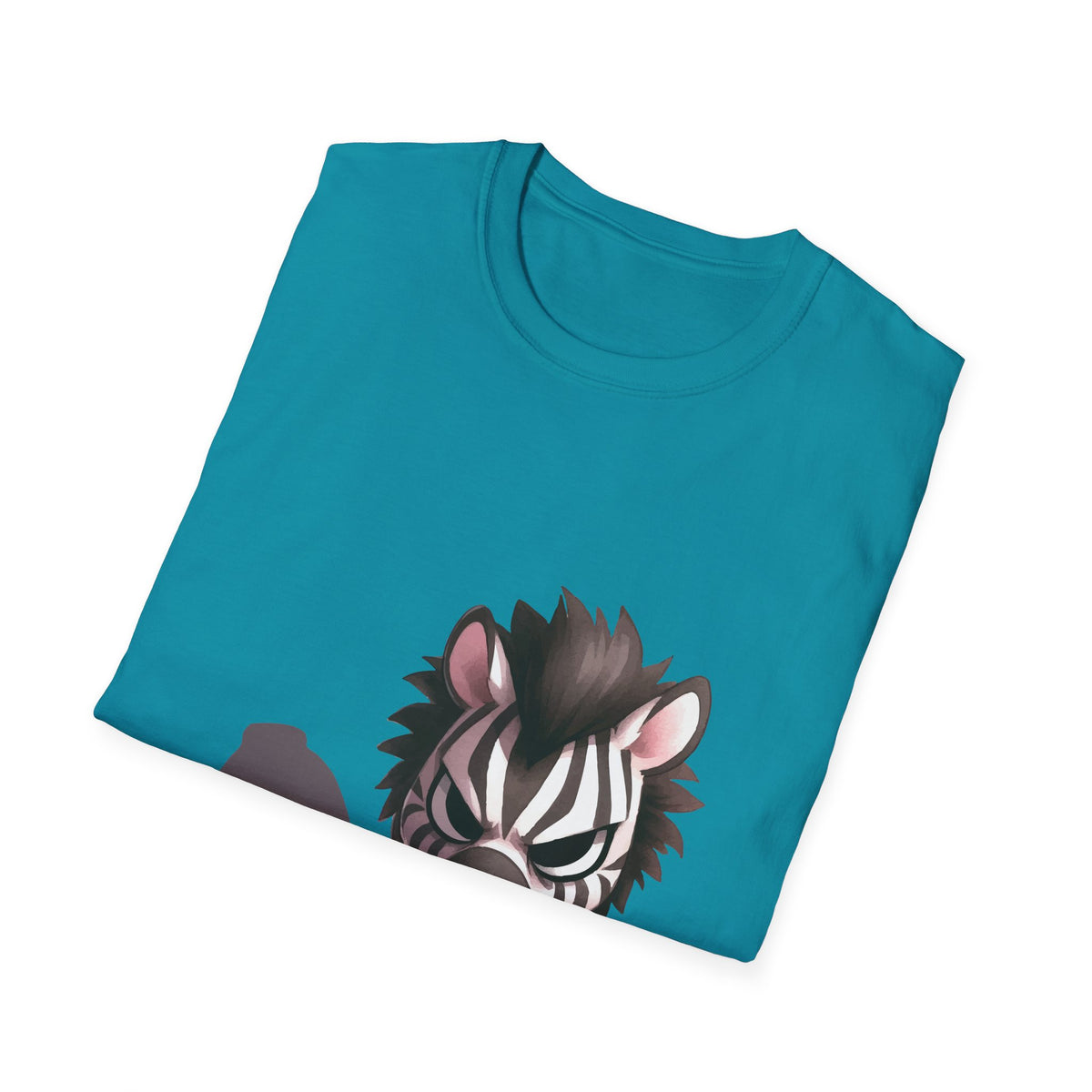 Shadowy Zebra Unisex Softstyle T-Shirt - Fun Graphic Tee for Animal Lovers