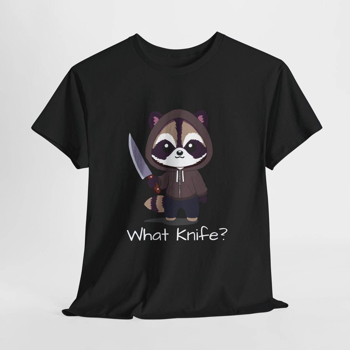 Hooded Raccoon Knife Shirt