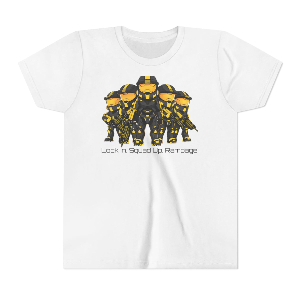 Youth Short Sleeve Tee - Lock In, Squad Up, Rampage Graphic T-Shirt for Gamers