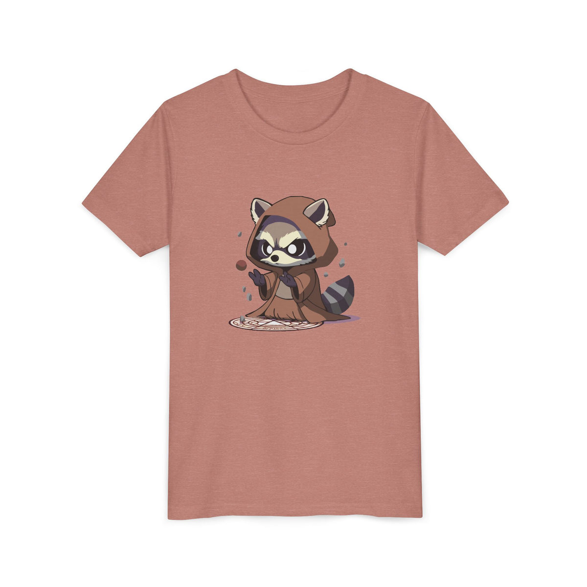 Raccoon Hoodie Youth Short Sleeve Tee - Perfect for Playtime and Parties