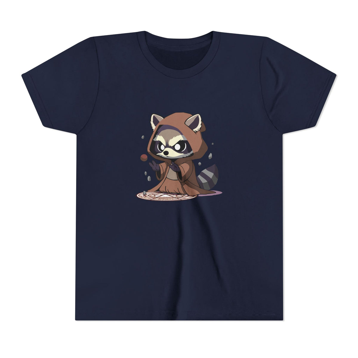 Raccoon Hoodie Youth Short Sleeve Tee - Perfect for Playtime and Parties