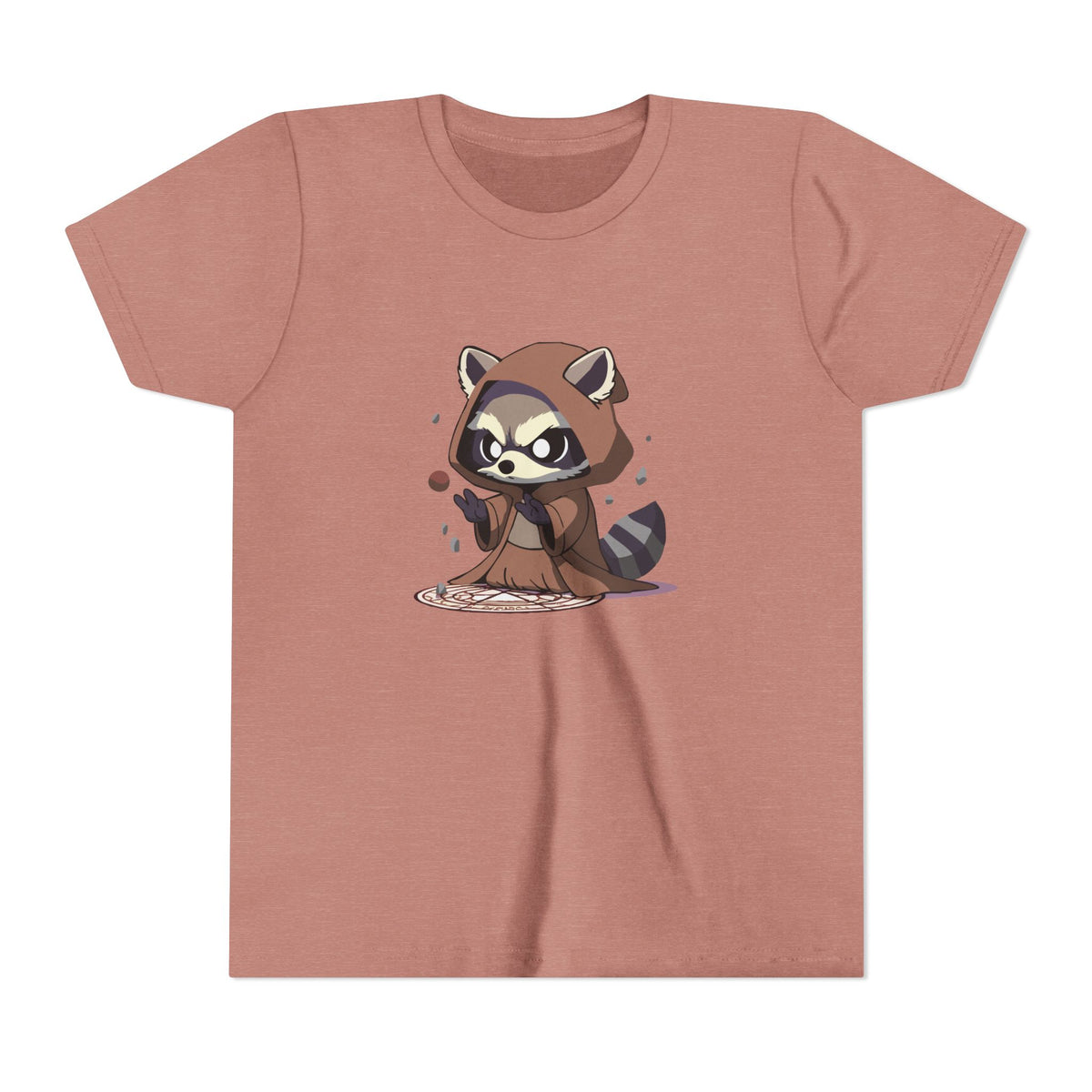 Raccoon Hoodie Youth Short Sleeve Tee - Perfect for Playtime and Parties