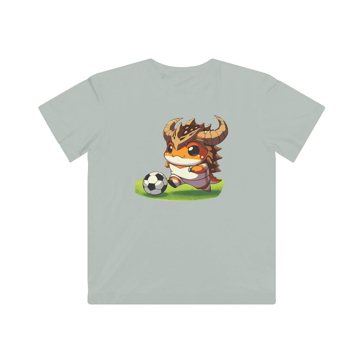 Personalized Kids Soccer T-Shirt with Cute Horned Toad Design