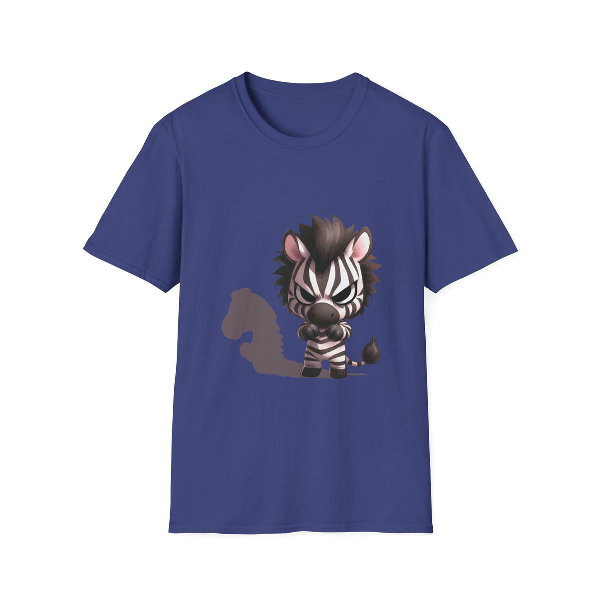 Shadowy Zebra Unisex Softstyle T-Shirt - Fun Graphic Tee for Animal Lovers