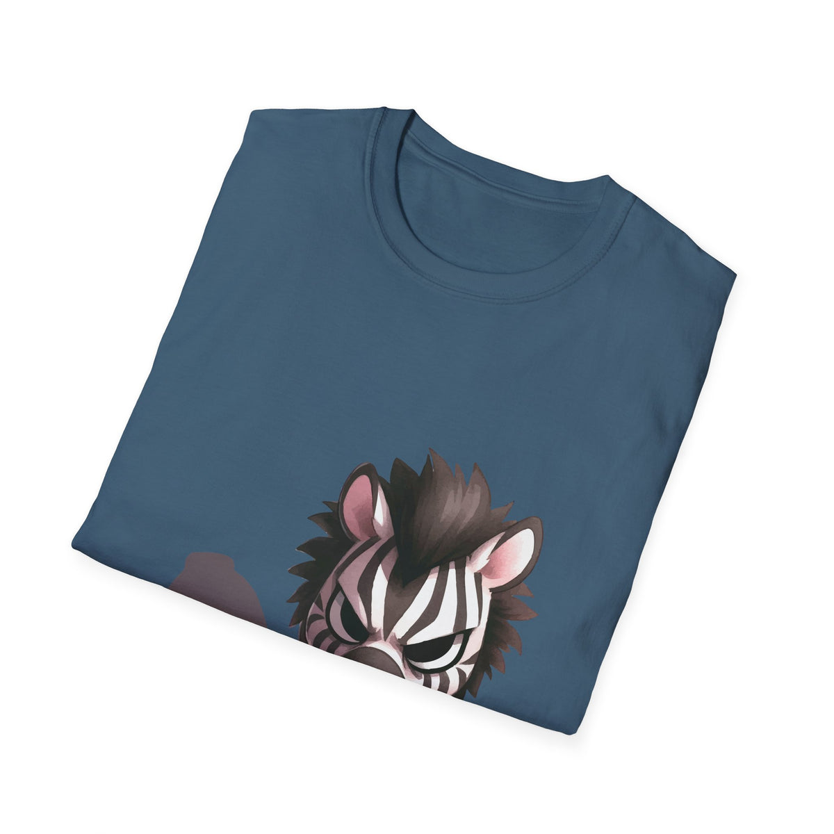 Shadowy Zebra Unisex Softstyle T-Shirt - Fun Graphic Tee for Animal Lovers