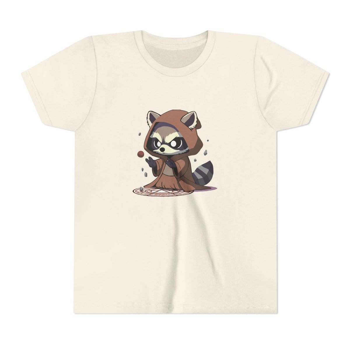 Raccoon Hoodie Youth Short Sleeve Tee - Perfect for Playtime and Parties