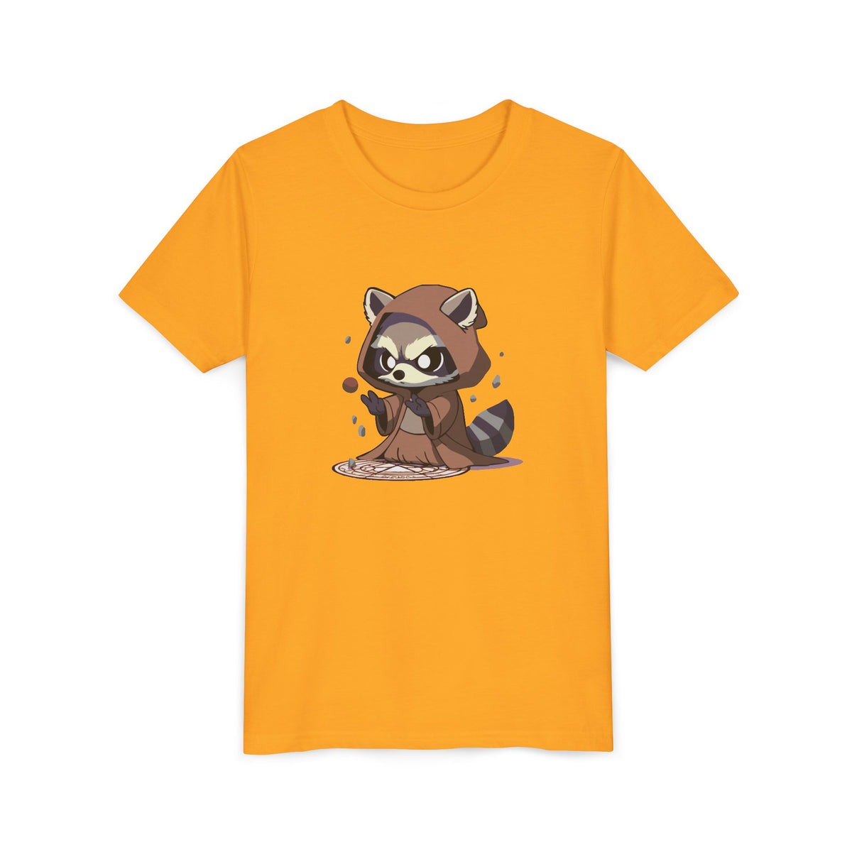 Raccoon Hoodie Youth Short Sleeve Tee - Perfect for Playtime and Parties