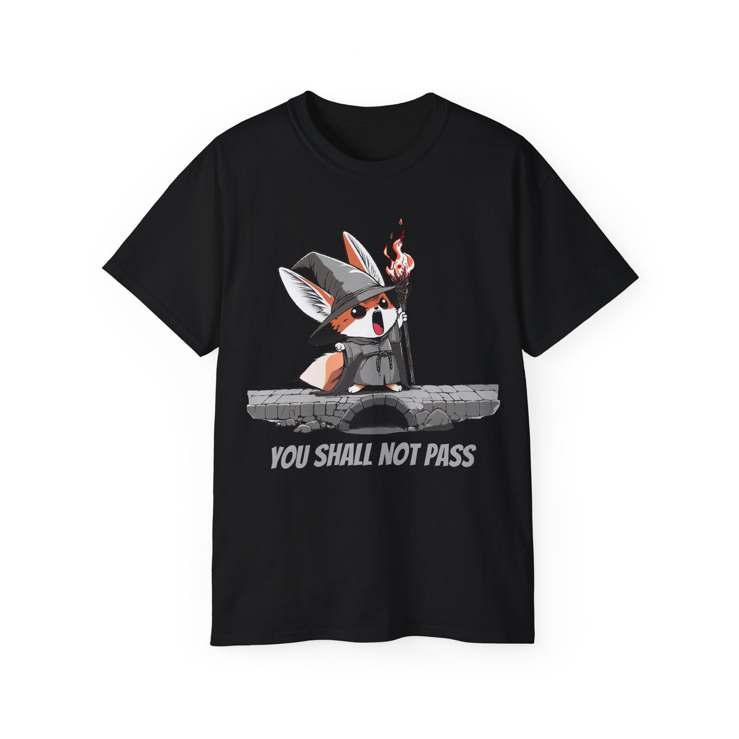 Whimsical Fox Wizard Tee: Cozy Gift for Animal Lovers, Cute T-shirt for Kids and Adults, Fantasy Merch, Gift for Halloween