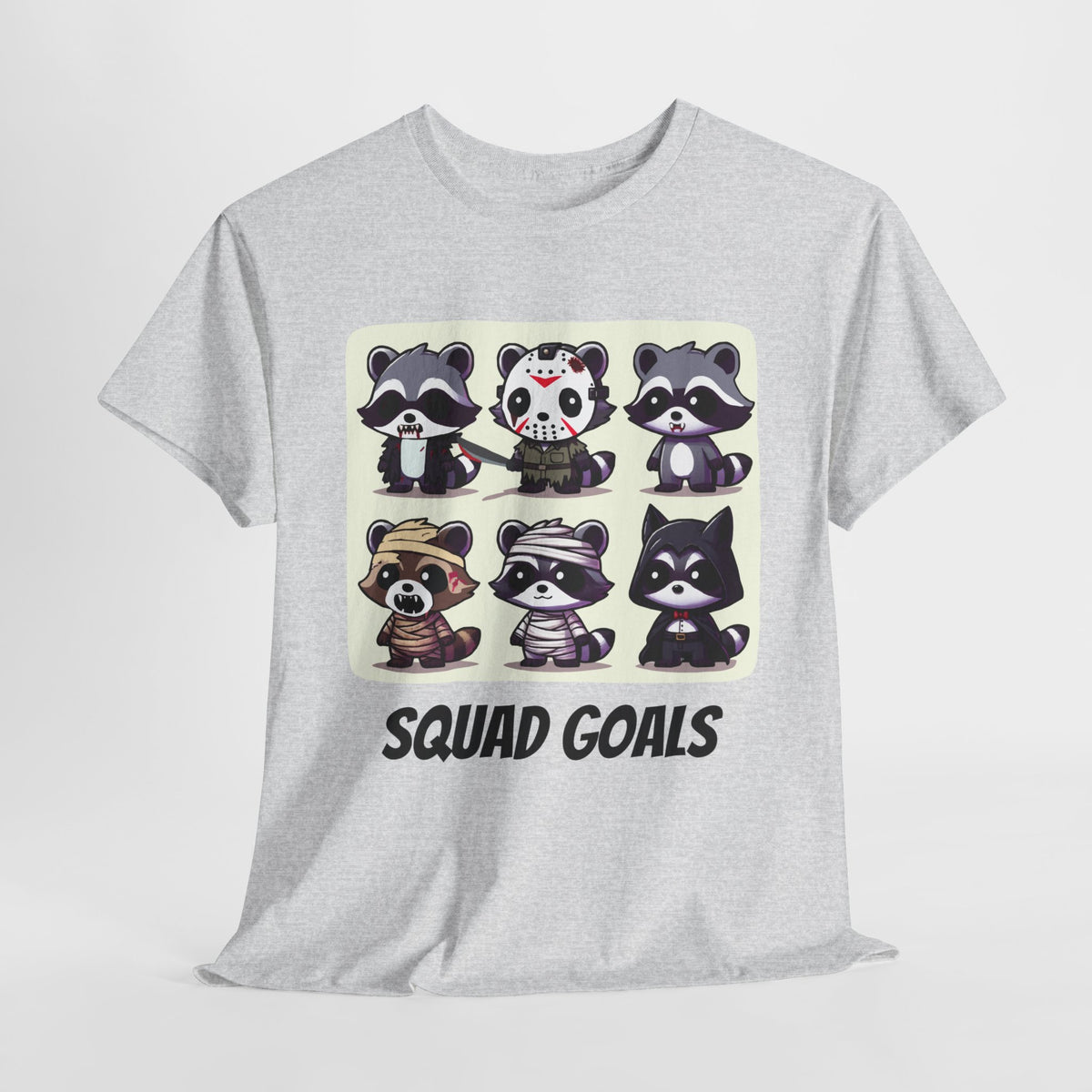 Halloween Raccoon Squad Goals T-Shirt - Cute, Spooky, Fun