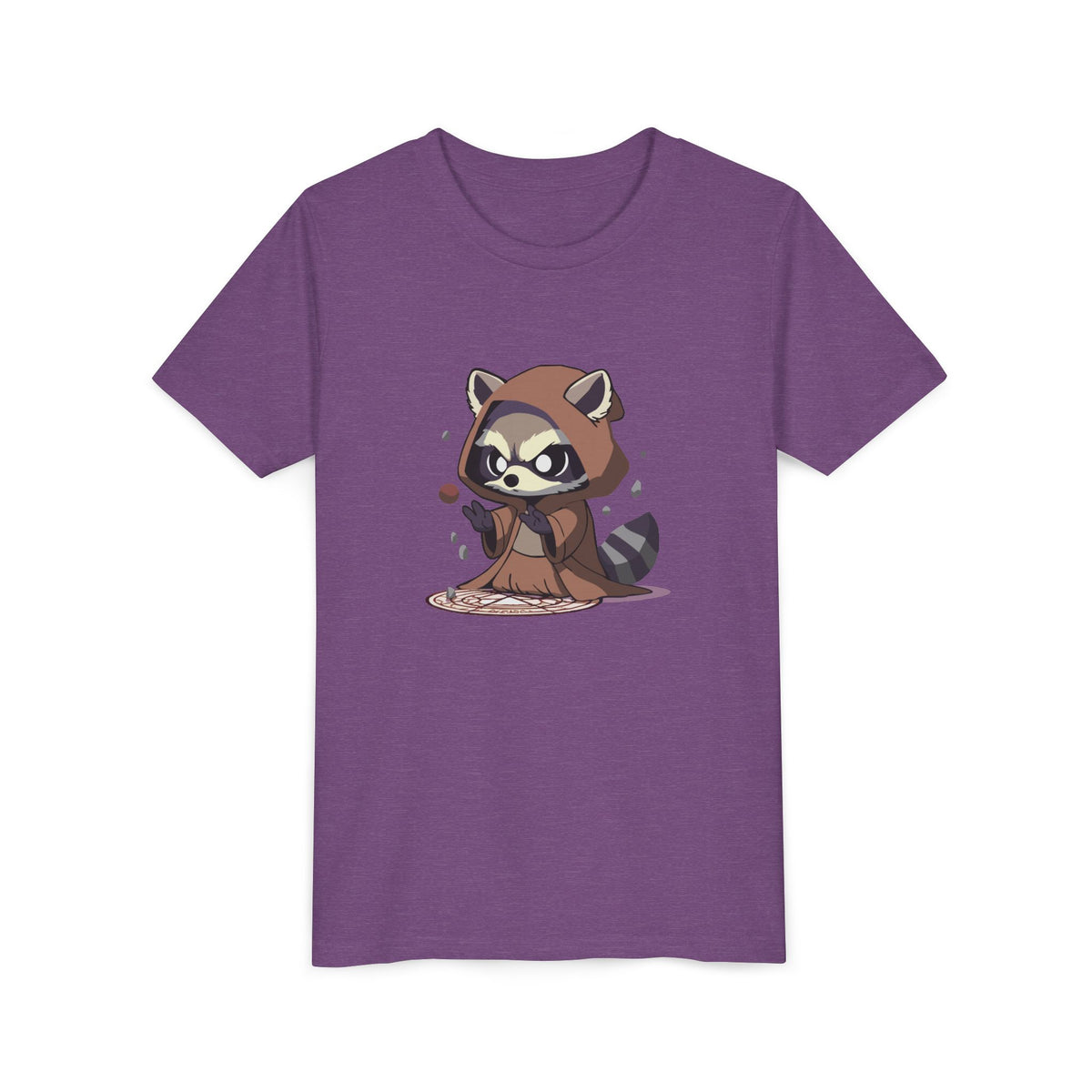Raccoon Hoodie Youth Short Sleeve Tee - Perfect for Playtime and Parties