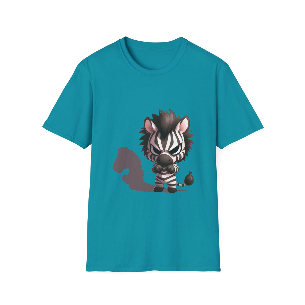 Shadowy Zebra Unisex Softstyle T-Shirt - Fun Graphic Tee for Animal Lovers