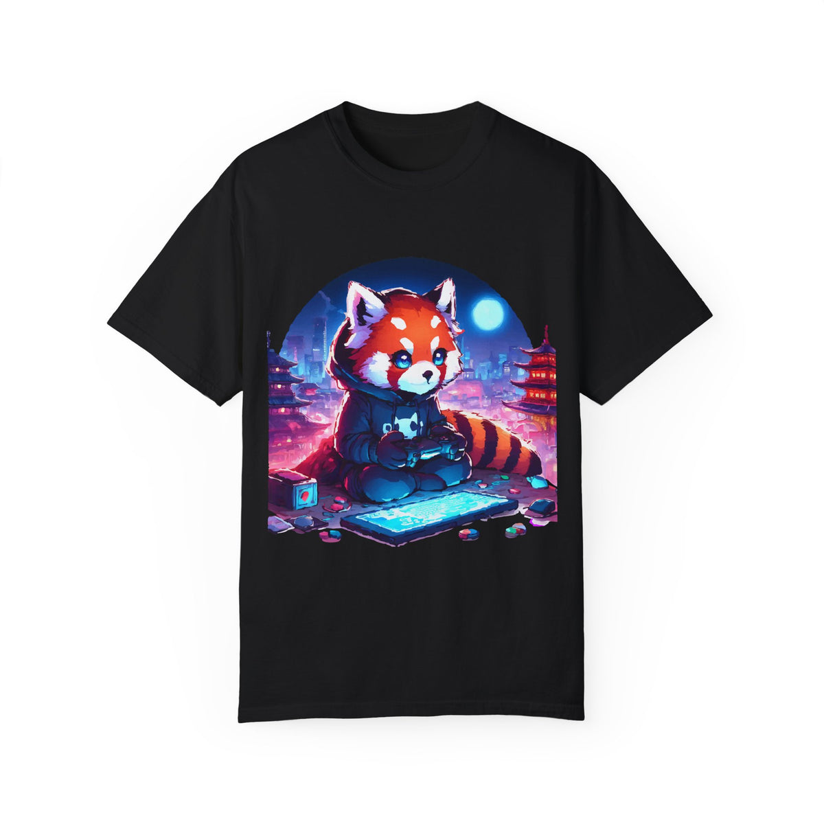 Red Panda Gamer T-Shirt - Cute & Funny Gaming Apparel