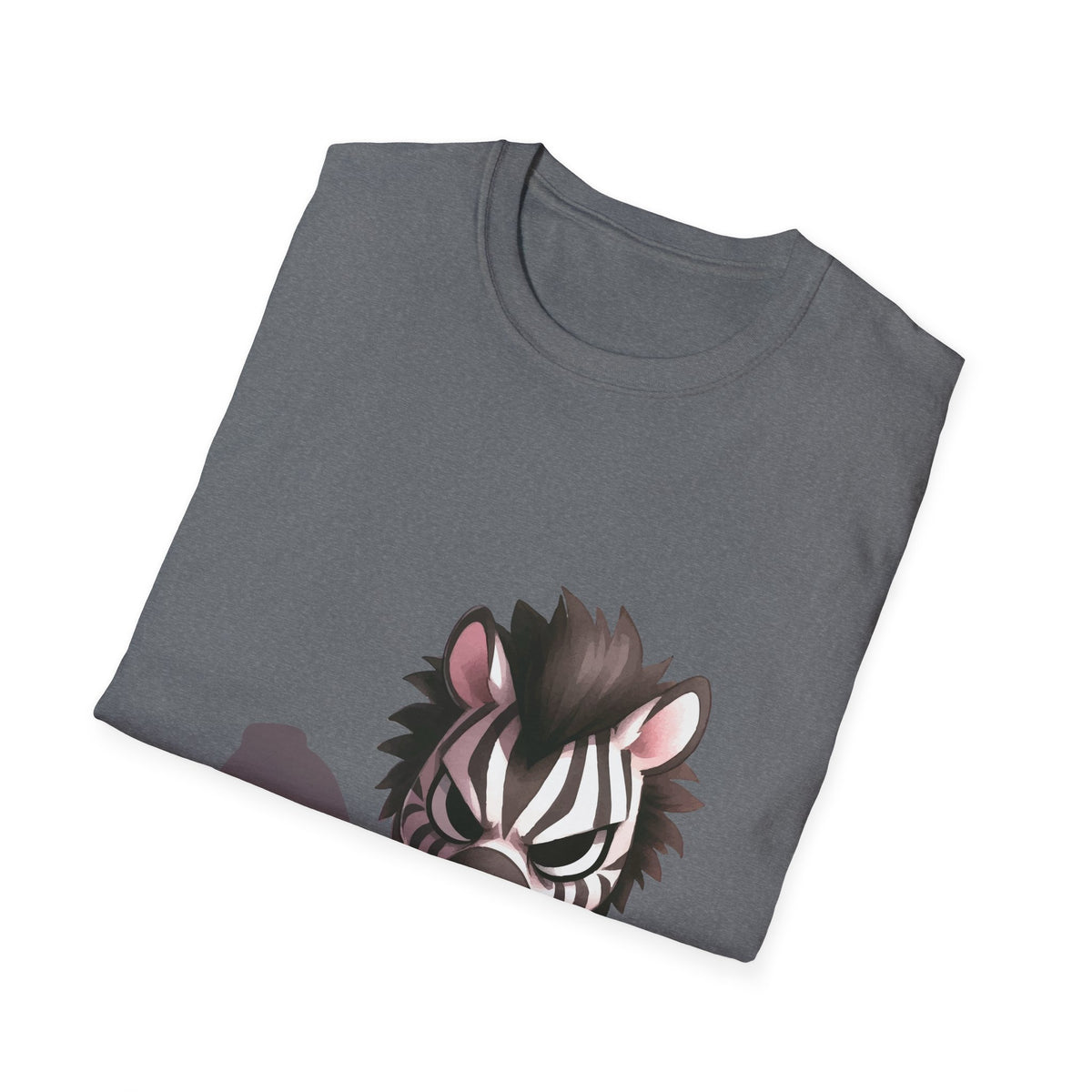 Shadowy Zebra Unisex Softstyle T-Shirt - Fun Graphic Tee for Animal Lovers
