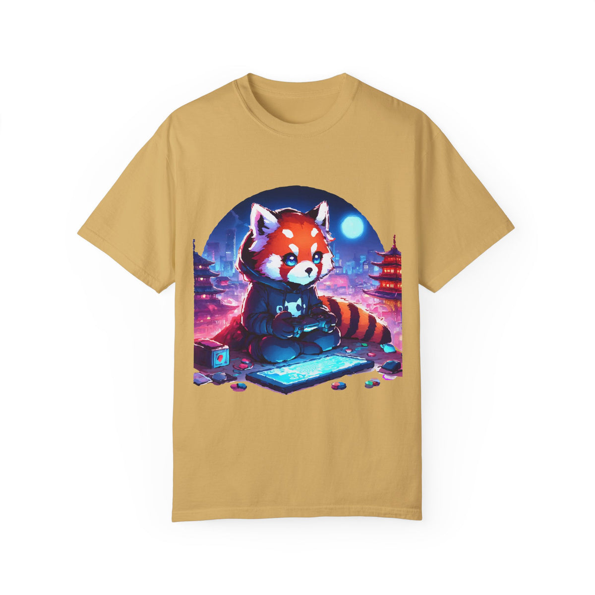 Red Panda Gamer T-Shirt - Cute & Funny Gaming Apparel