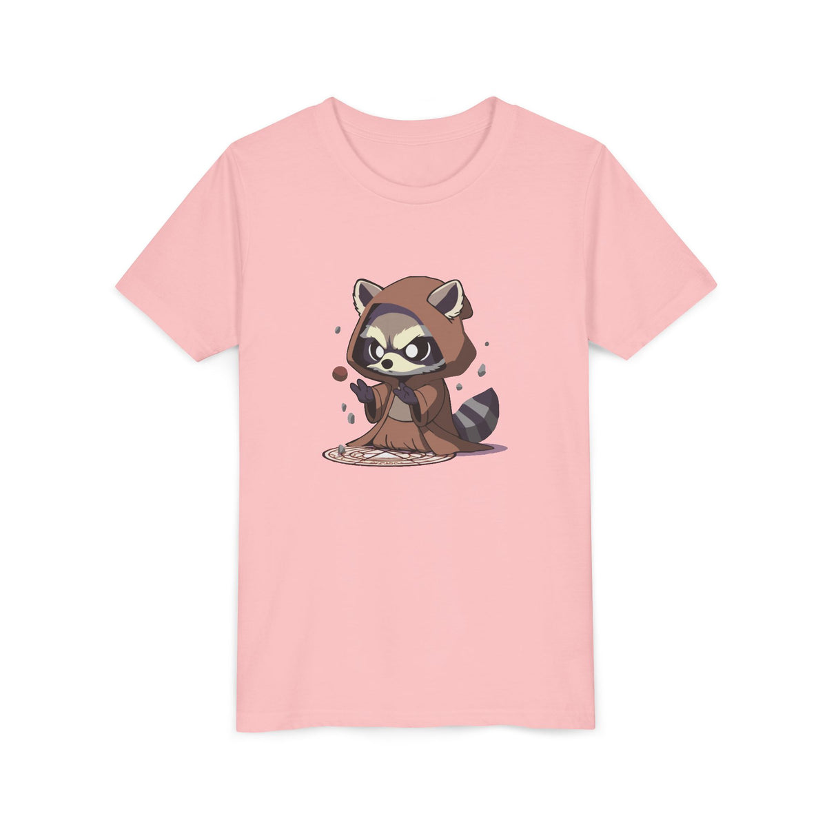 Raccoon Hoodie Youth Short Sleeve Tee - Perfect for Playtime and Parties