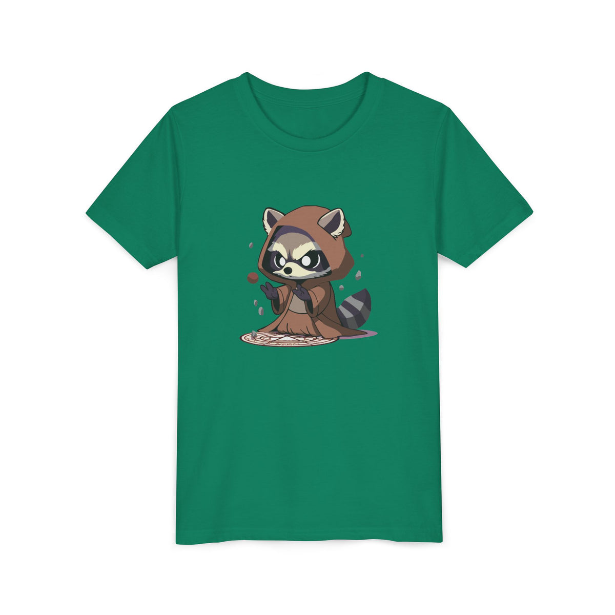 Raccoon Hoodie Youth Short Sleeve Tee - Perfect for Playtime and Parties